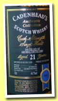 Ardbeg 21 yo 1991/2012 (44.7%, Cadenhead, Authentic Collection, bourbon hogshead, 132 bottles)